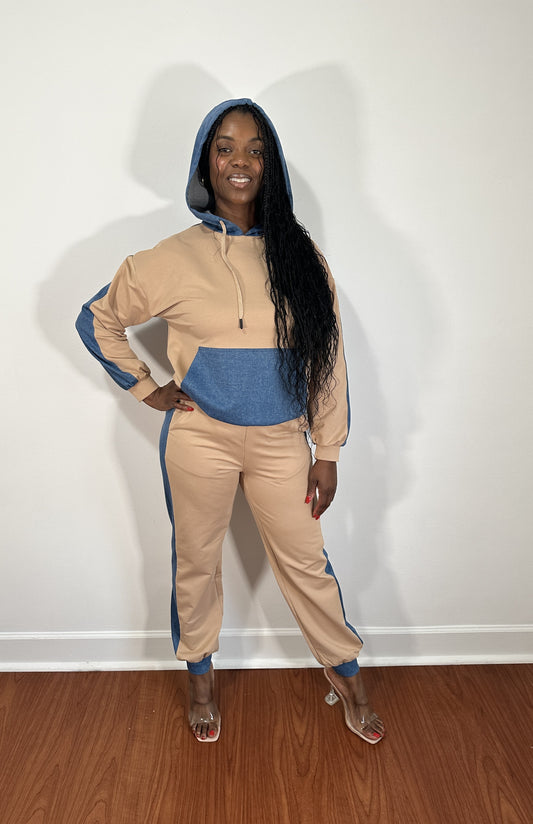 Denim Tears Jogger Set (Nude)