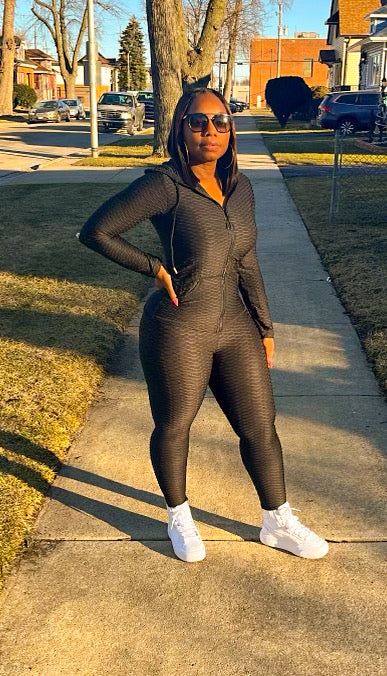 Black jogger set
