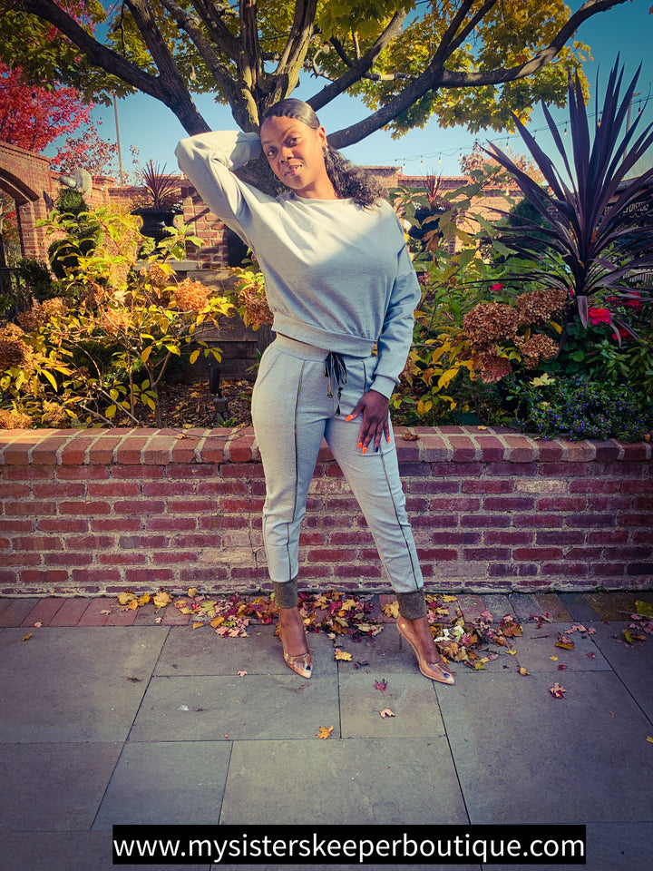 RAVEN 2 PIECE JOGGING SET (Grey) - My Sister's Keeper Boutique LLC