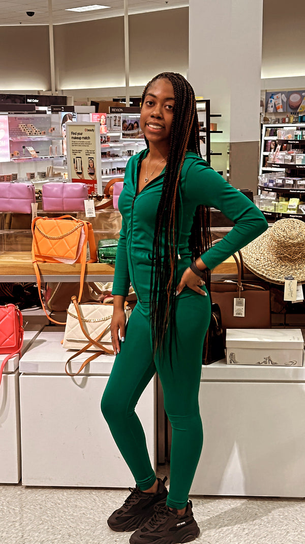 Green two piece jogger set