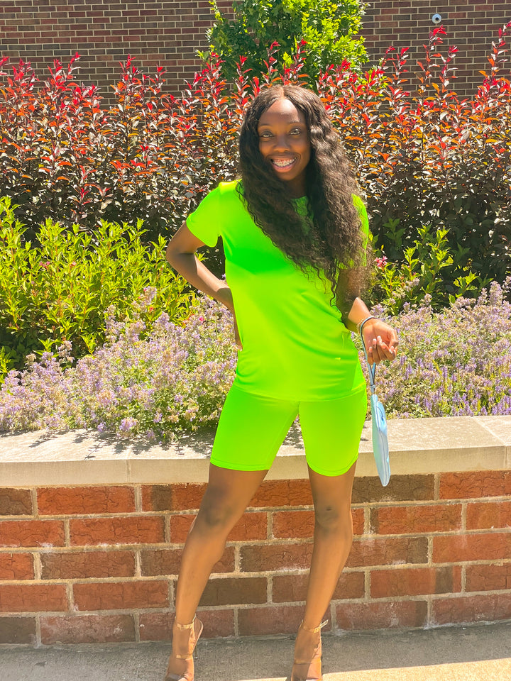 Green biker set