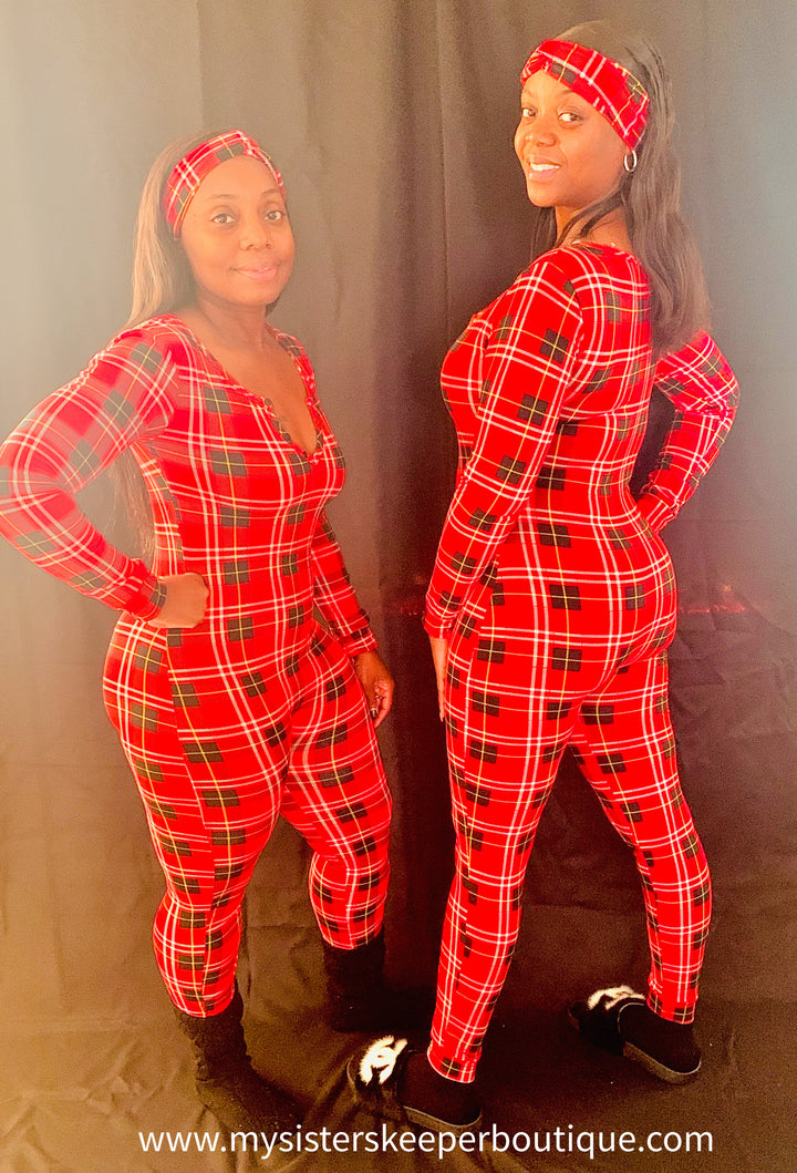 1 PIECE ONESIE CHRISTMAS PAJAMA (Red) - My Sister's Keeper Boutique LLC