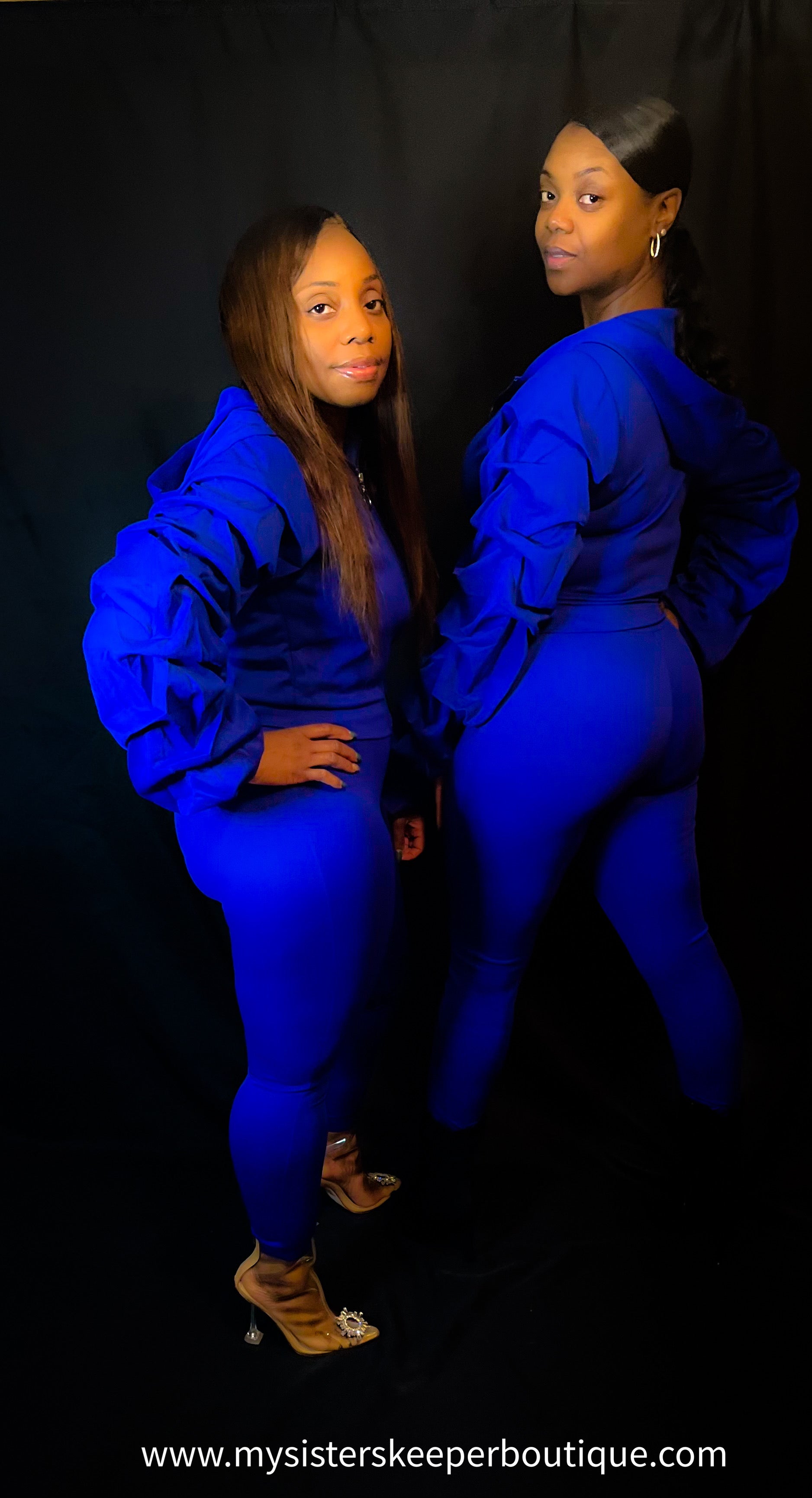 ROYALE TWO PIECE JOGGER SET (Blue) - My Sister's Keeper Boutique LLC